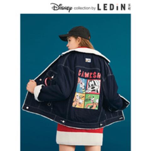 乐町加厚牛仔短外套2018冬季新款棉袄棉服韩版宽松