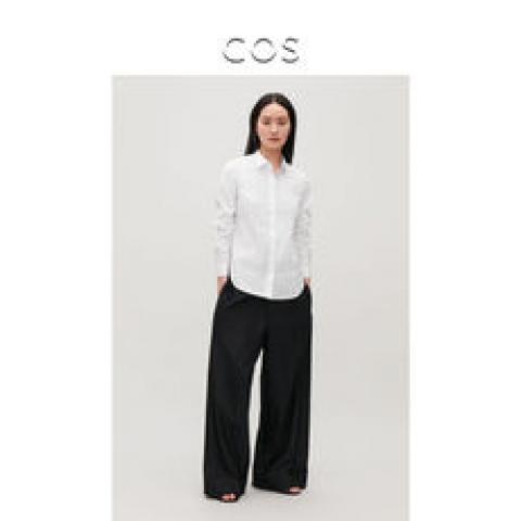 COS女装 修身衬衫白色2018秋季新品