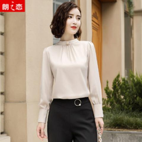 加绒长袖衬衫女2018新款秋装韩范时尚职业白衬衫女保暖打底上衣女